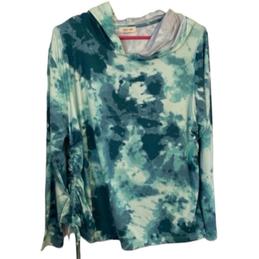 Paper Tee Green Tie Dye Sweatshirt, [Size 3X fits smaller]